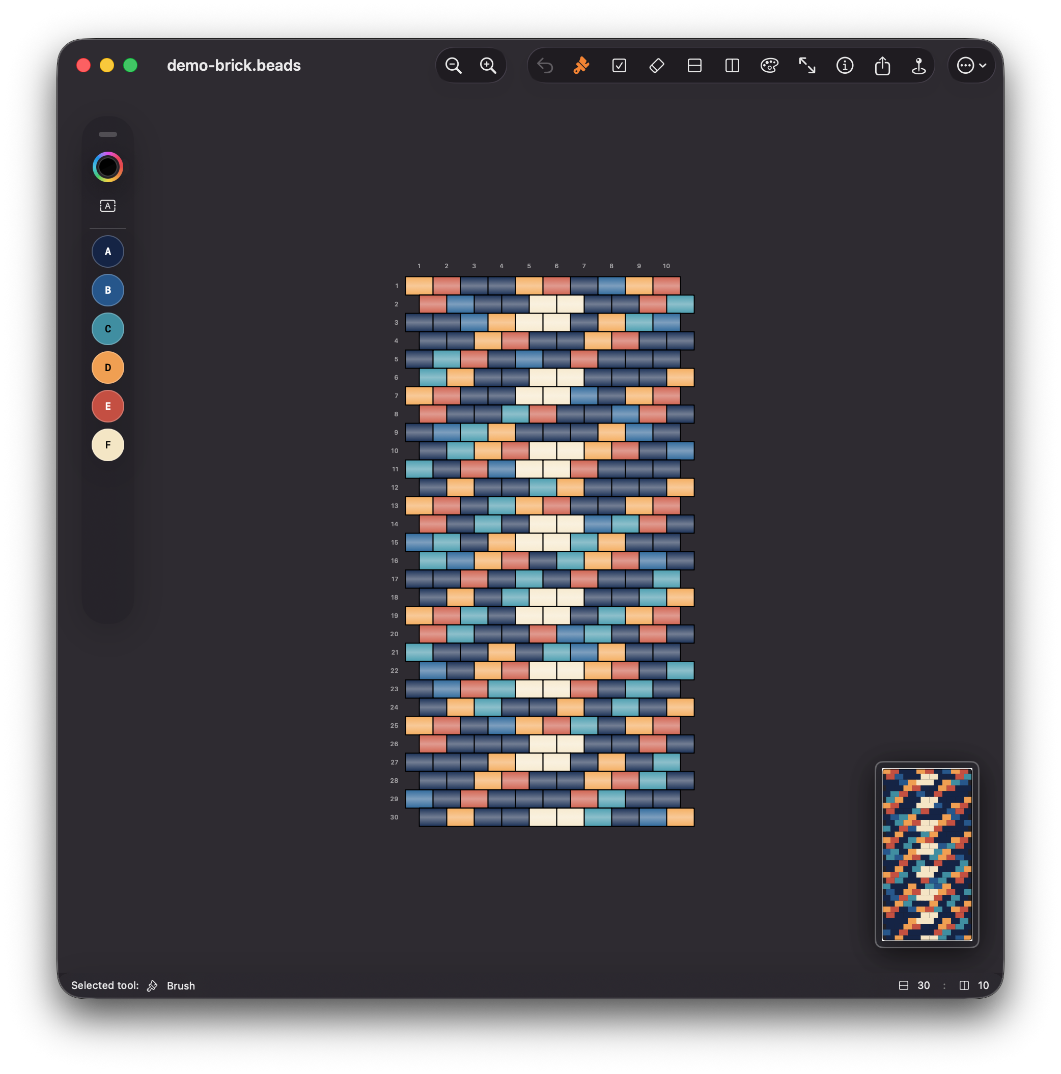 Beadly on macOS showing detailed map inspection